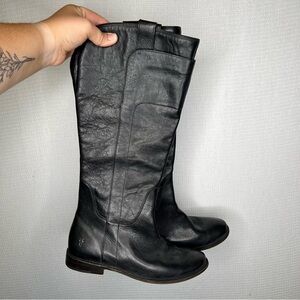 FRYE | Paige Riding Boots Black Leather Tall Womens Size 8B Equestrian 77535 GUC